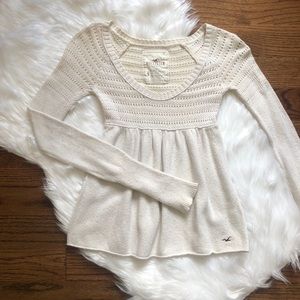 Cream Hollister Sweater